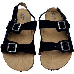Jumping Beans Toddler Girls Black & Tan Sandals Size: 11M